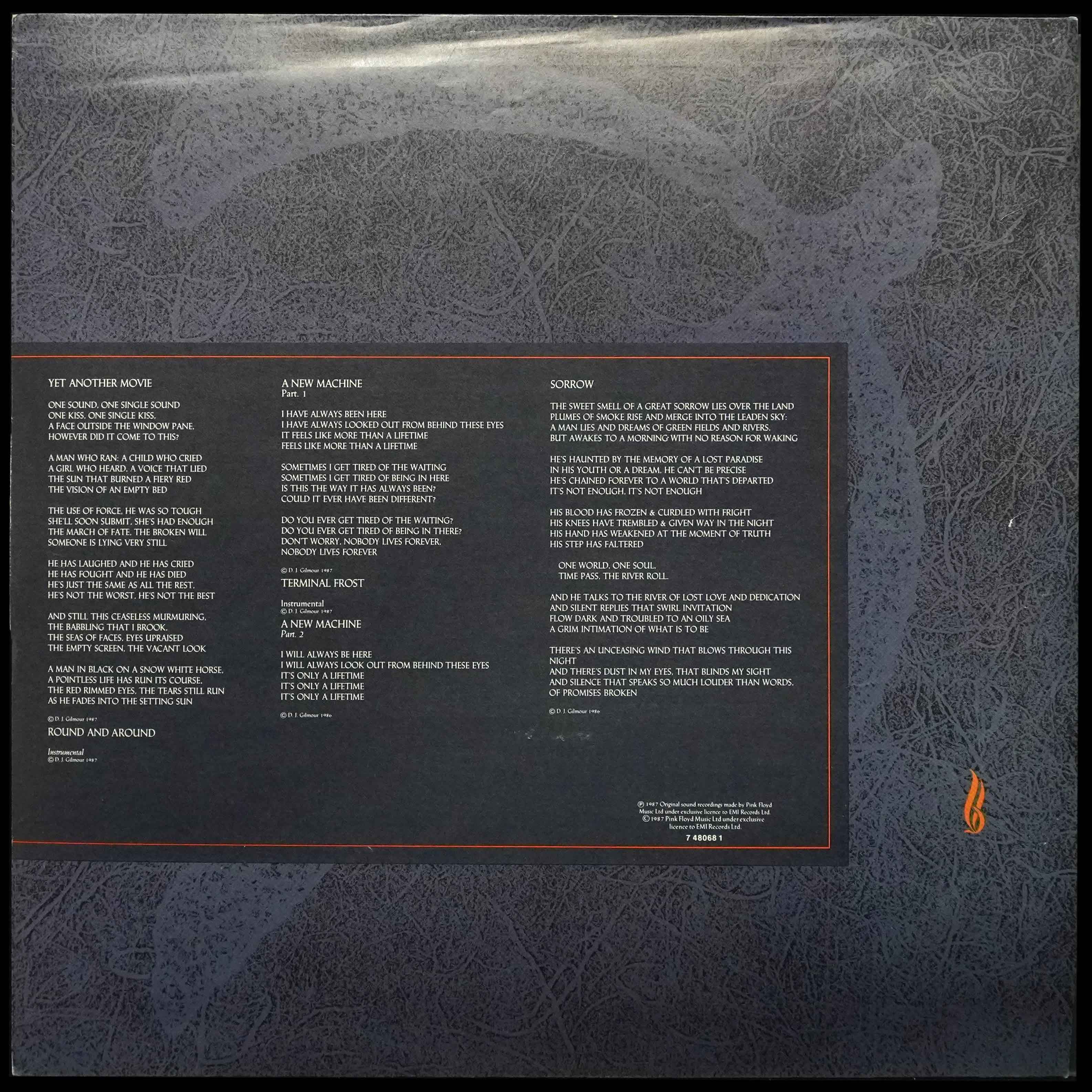 LP Pink Floyd — A Momentary Lapse Of Reason фото 4