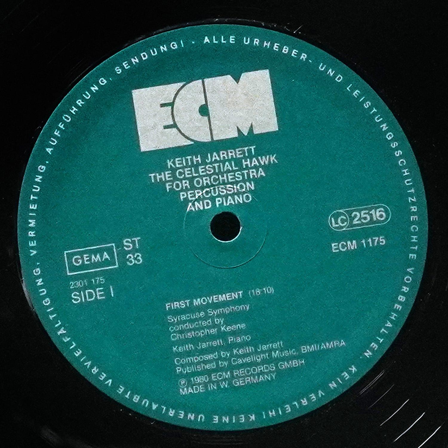 LP Keith Jarrett — Celestial Hawk - For Orchestra, Percussion And Piano фото 3