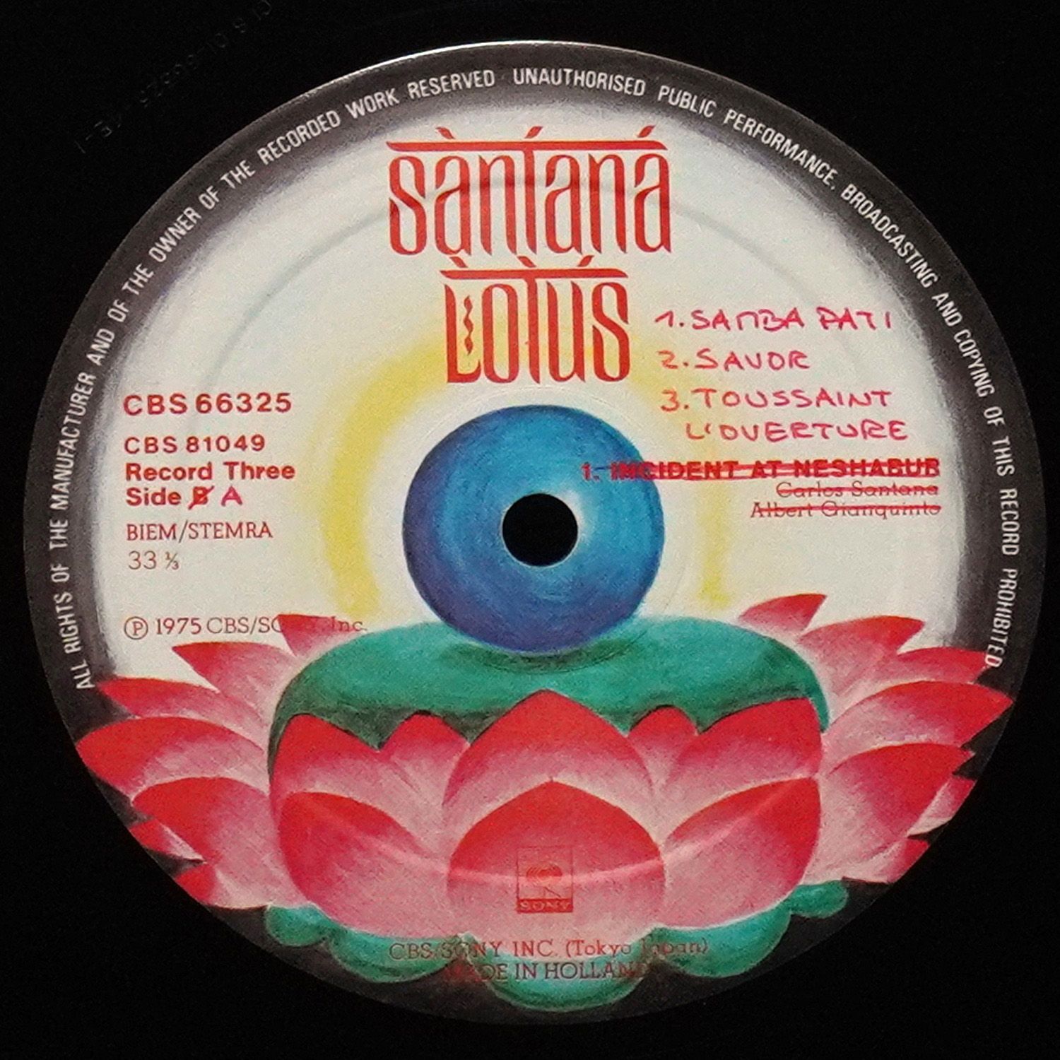LP Santana — Lotus (3LP,  + 2 буклета) фото 9