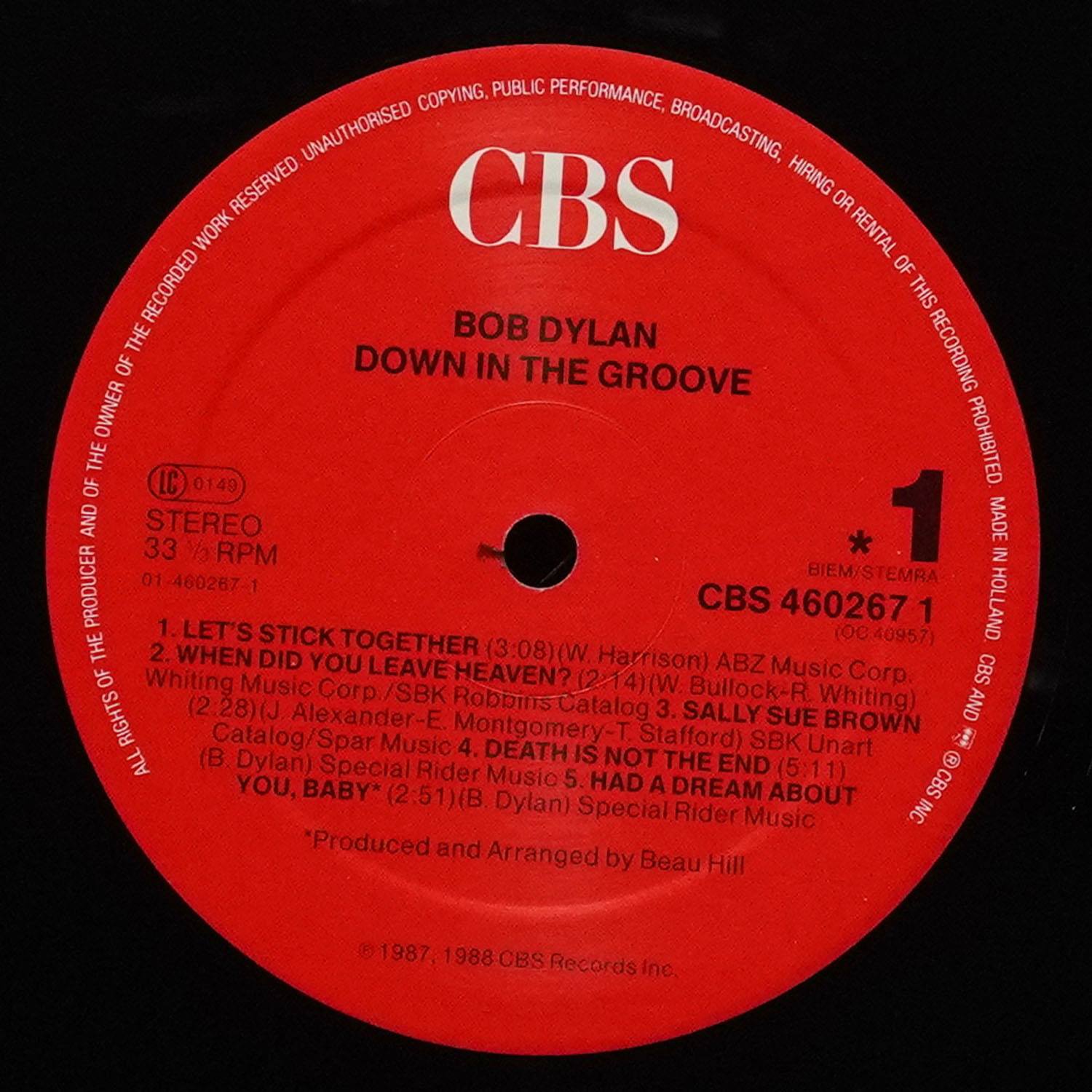 LP Bob Dylan — Down In The Groove фото 3