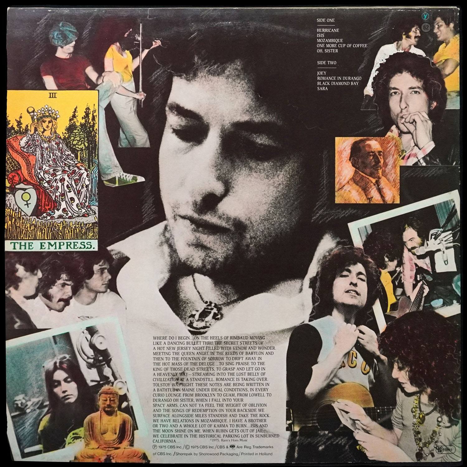 LP Bob Dylan — Desire фото 2