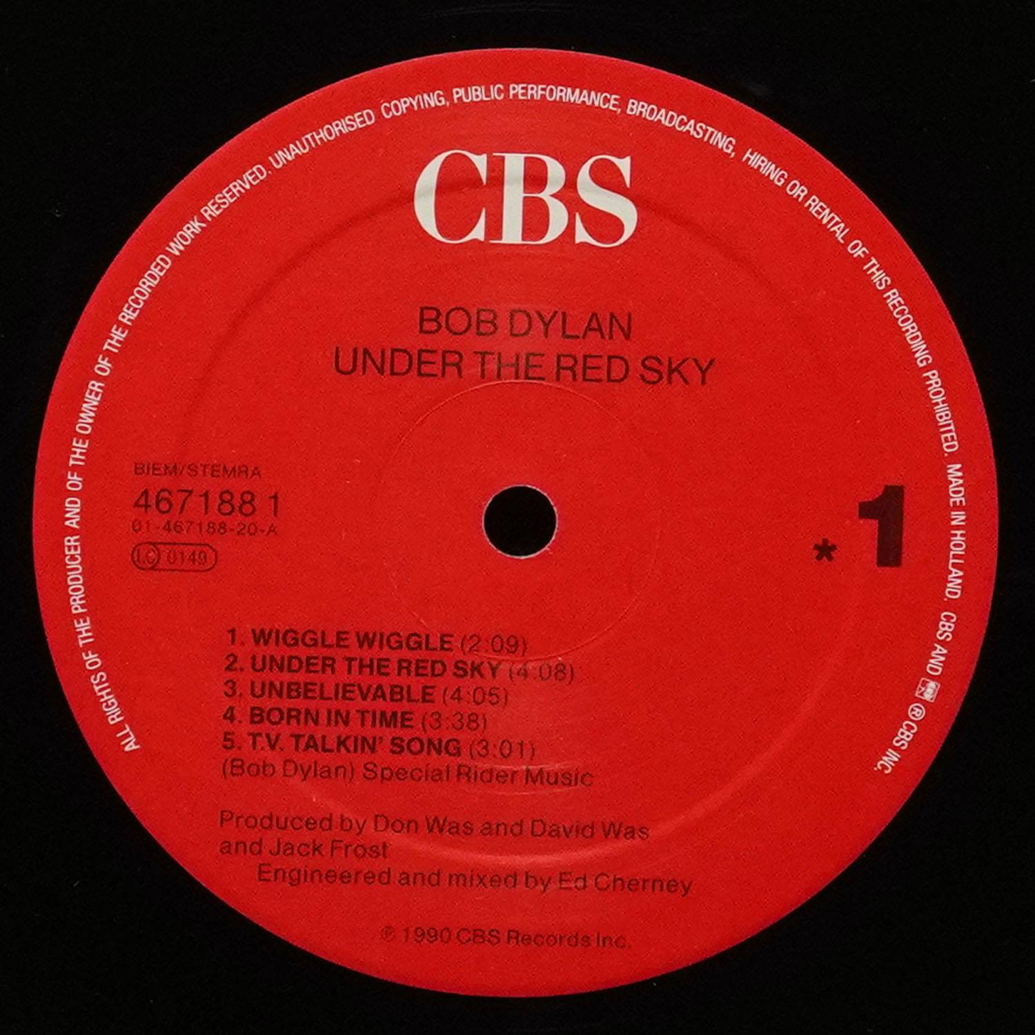 LP Bob Dylan — Under The Red Sky фото 3