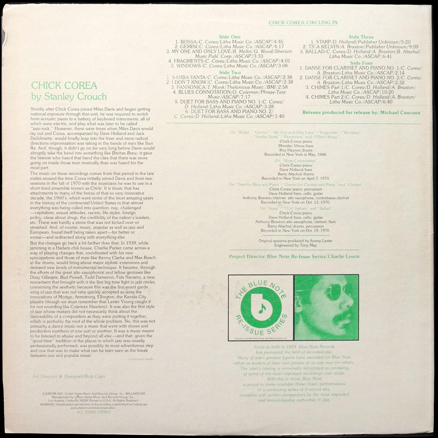 LP Chick Corea — Circling In (2LP) фото 2