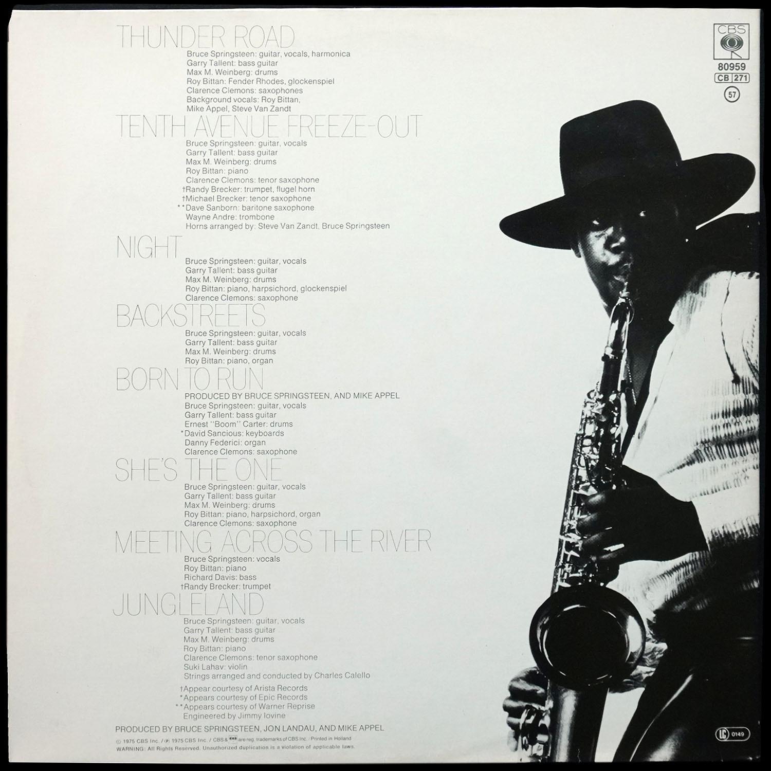 LP Bruce Springsteen — Born To Run фото 2