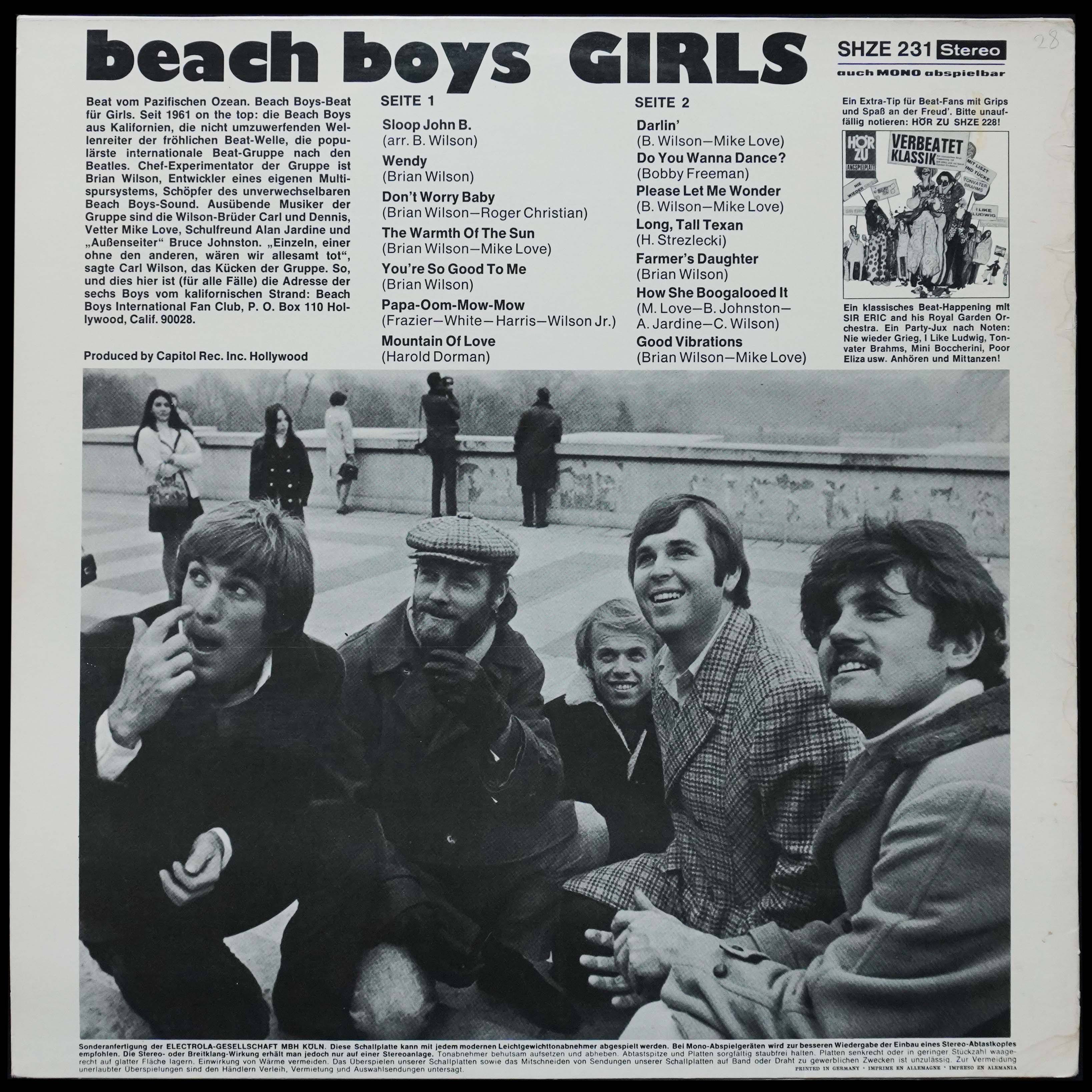 LP Beach Boys — Beach Boys Girls фото 2