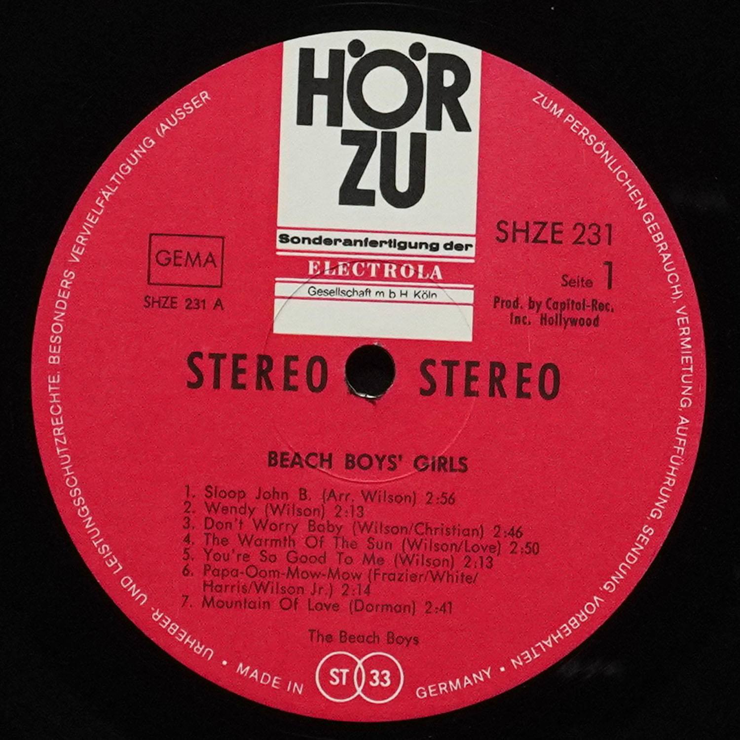 LP Beach Boys — Beach Boys Girls фото 3