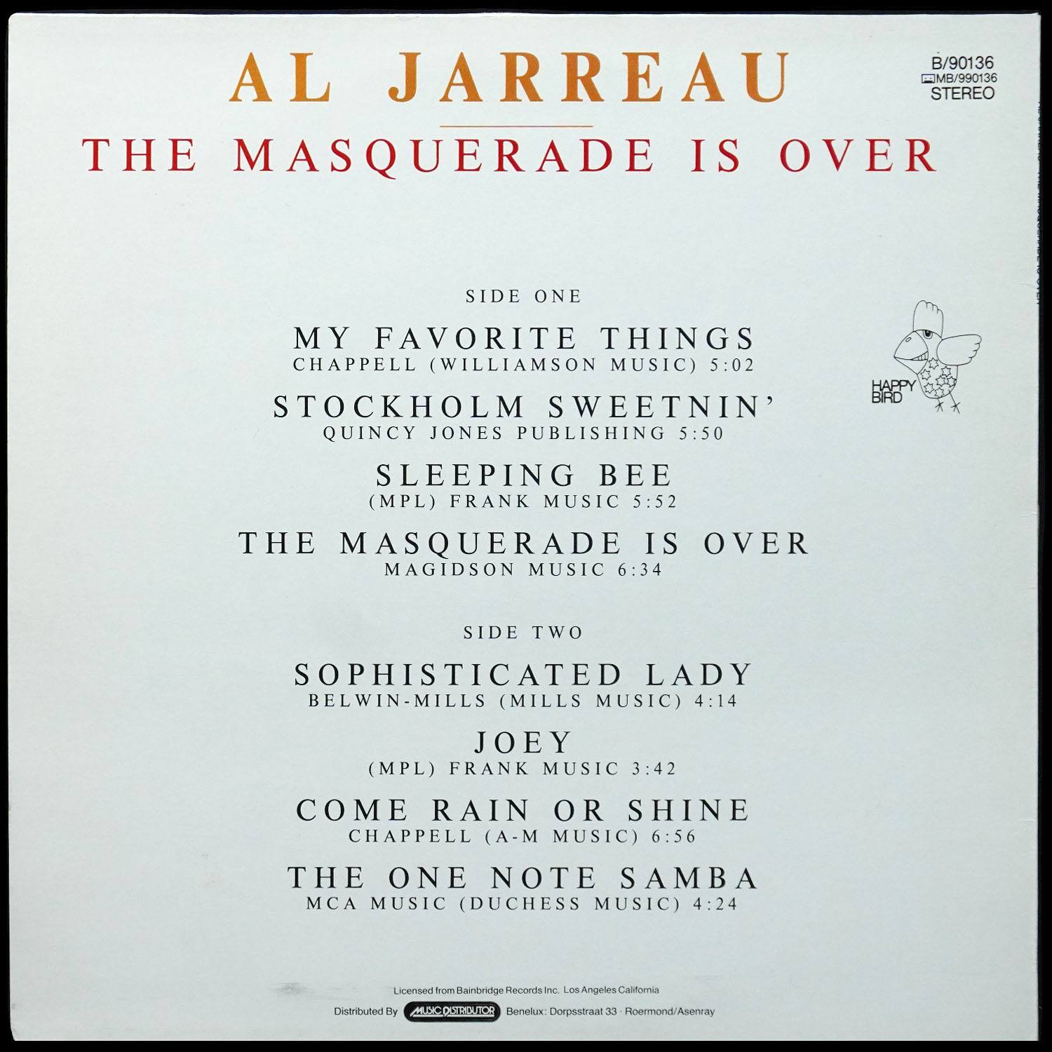 LP Al Jarreau — Masquerade Is Over фото 2