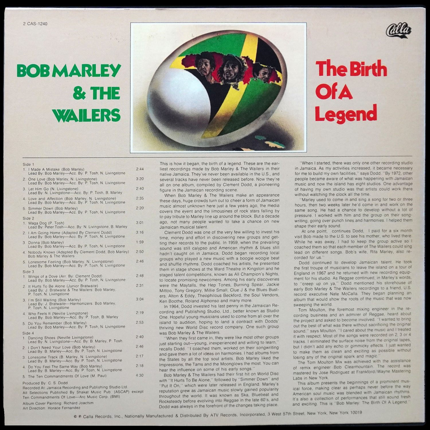 LP Bob Marley — Birth Of A Legend (2LP) фото 2