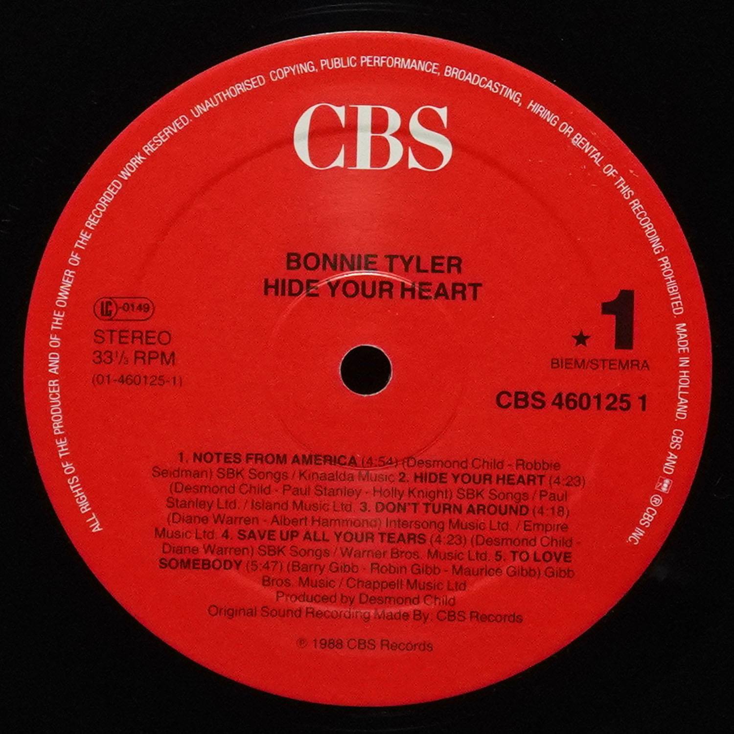 LP Bonnie Tyler — Hide Your Heart фото 3