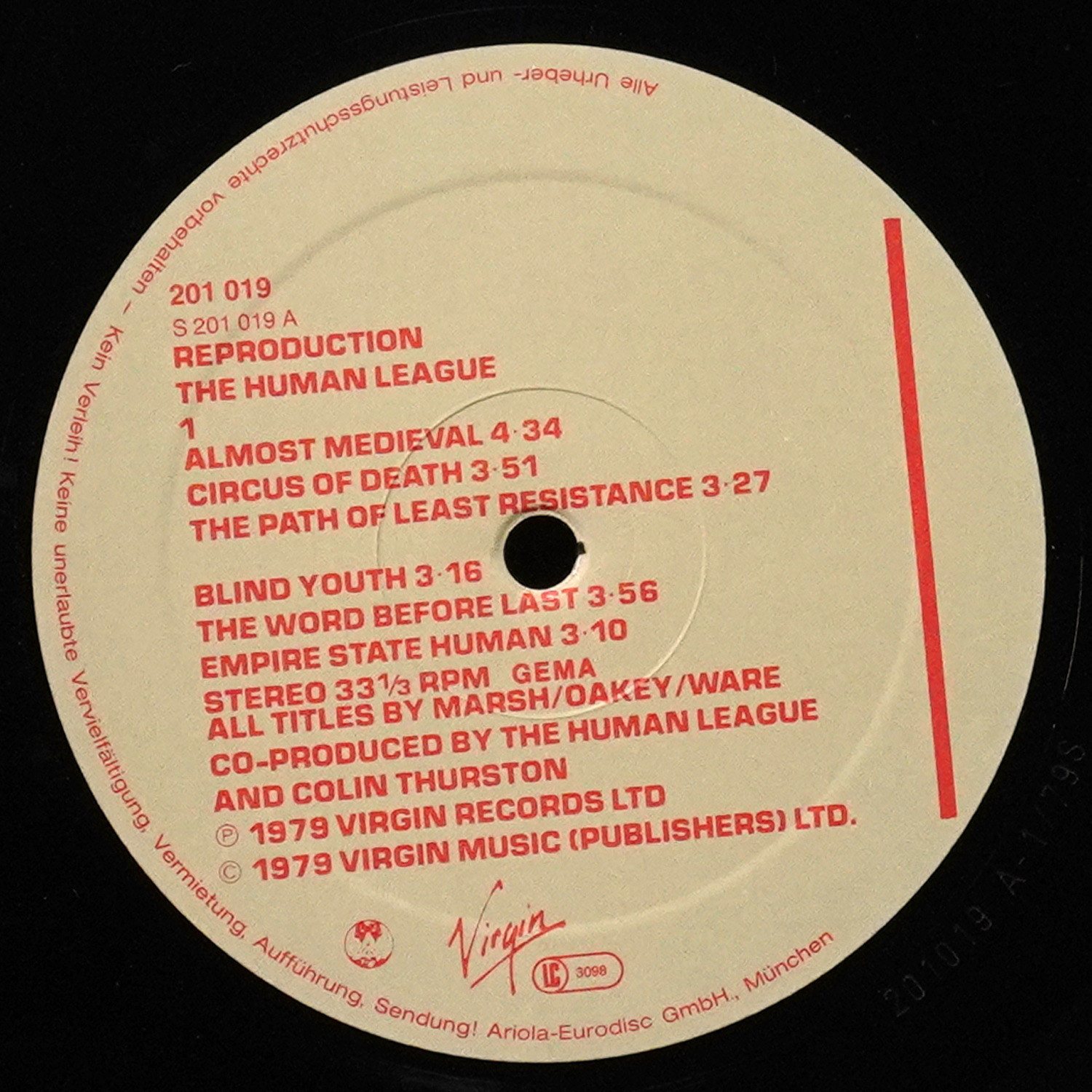 LP Human League — Reproduction фото 3