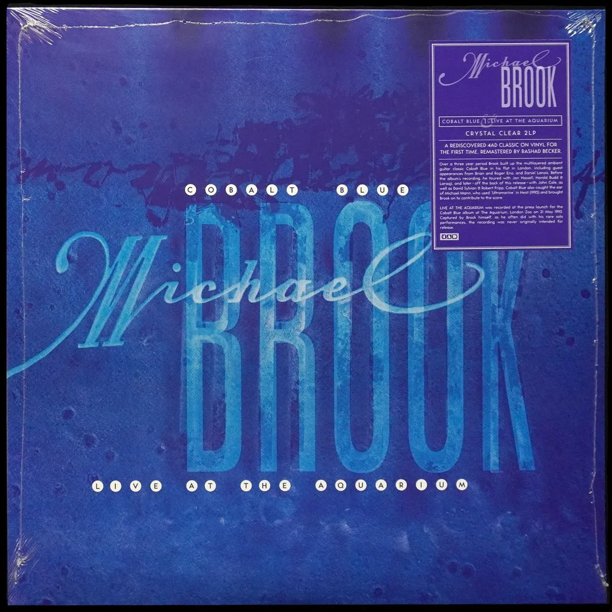 LP Michael Brook — Cobalt Blue & Live At The Aquarium (2LP,  цветной винил) фото