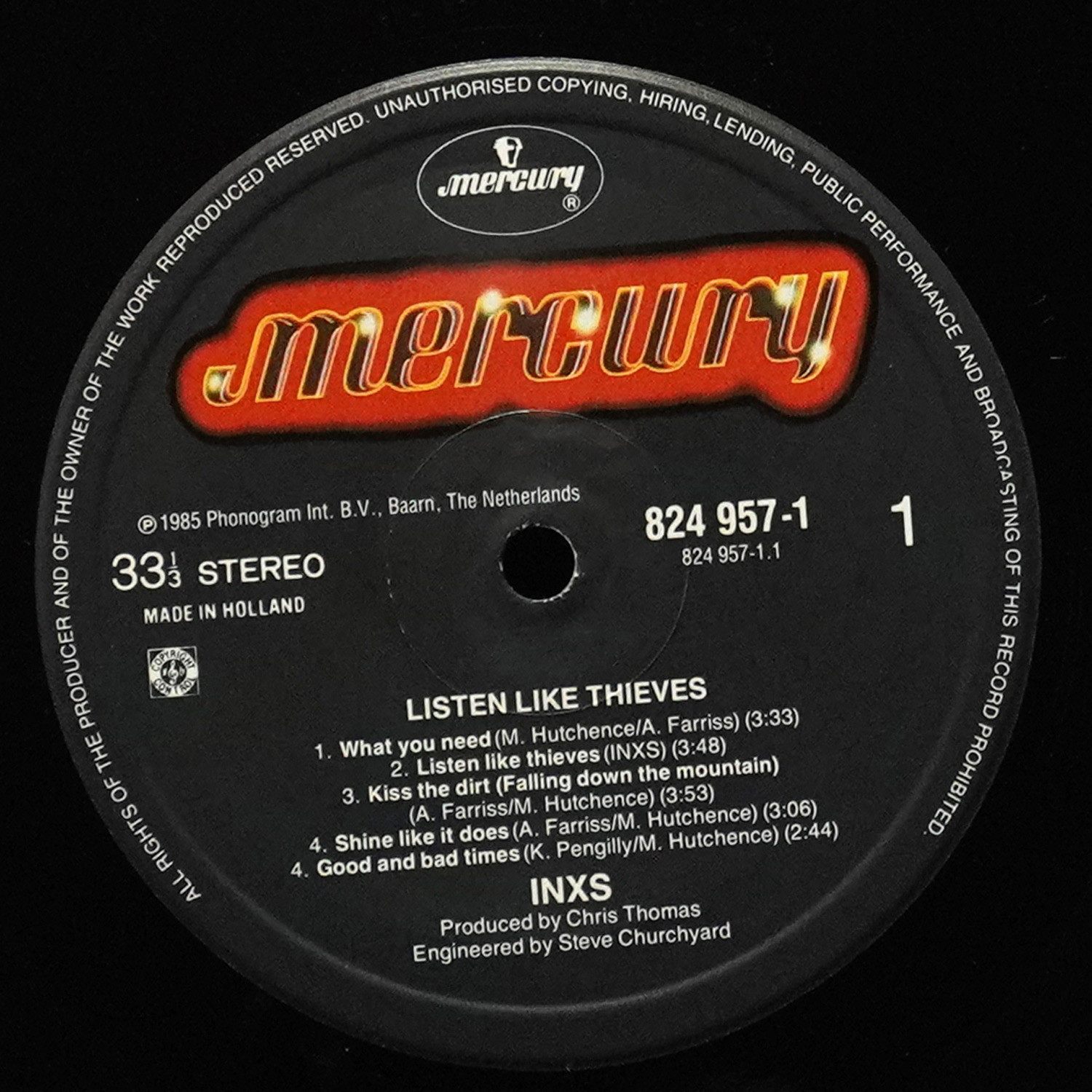 LP Inxs — Listen Like Thieves фото 3