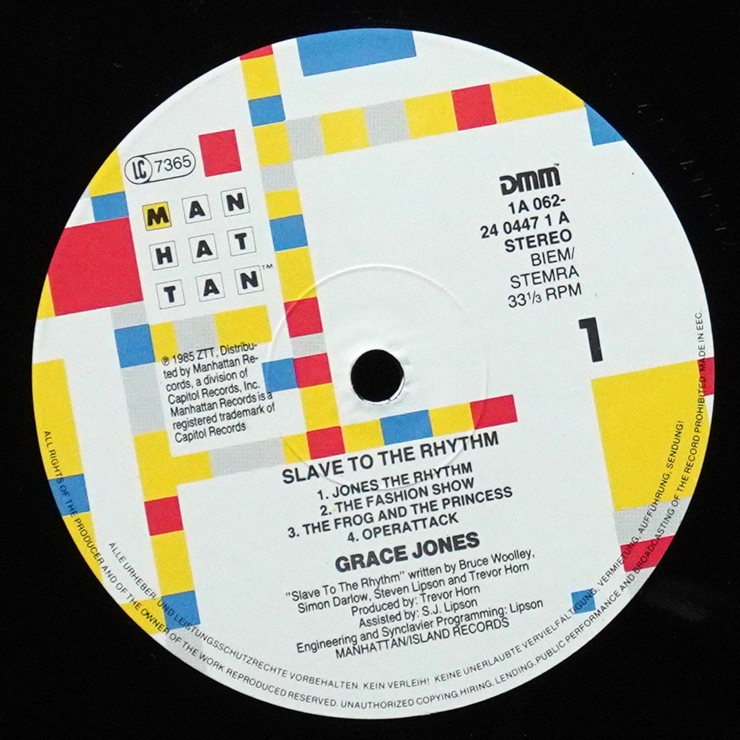 LP Grace Jones — Slave To The Rhythm фото 3