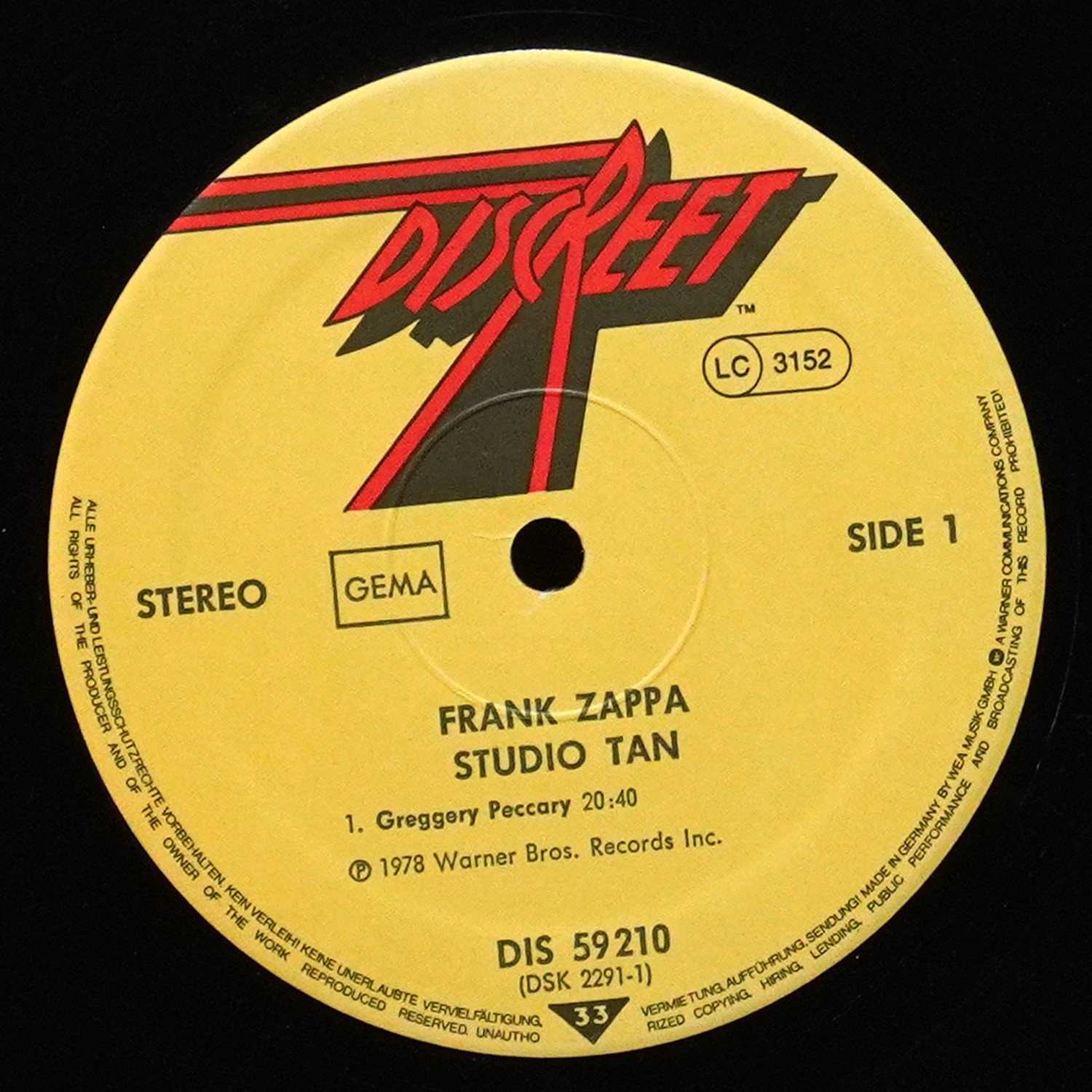 LP Frank Zappa — Studio Tan фото 3