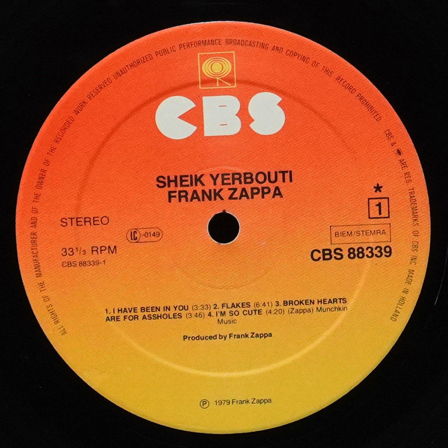 LP Frank Zappa — Sheik Yerbouti (2LP) фото 3