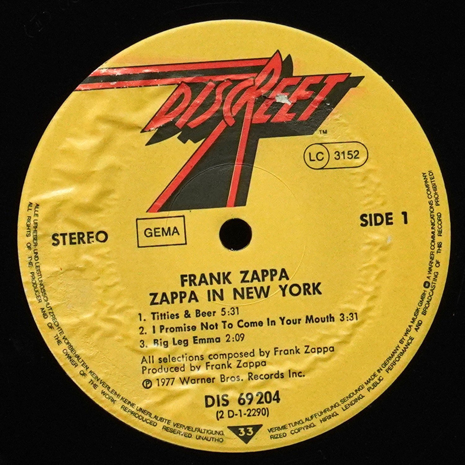 LP Frank Zappa — Zappa In New York (2LP) фото 3