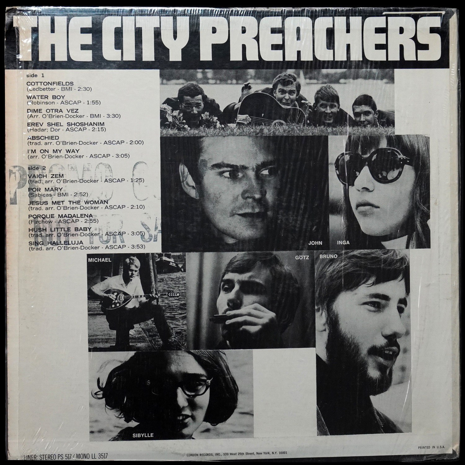 LP City Preachers — Folklore (моно) фото 2