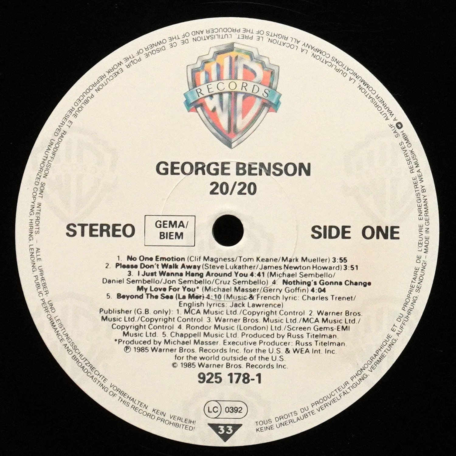LP George Benson — 20/20 фото 2