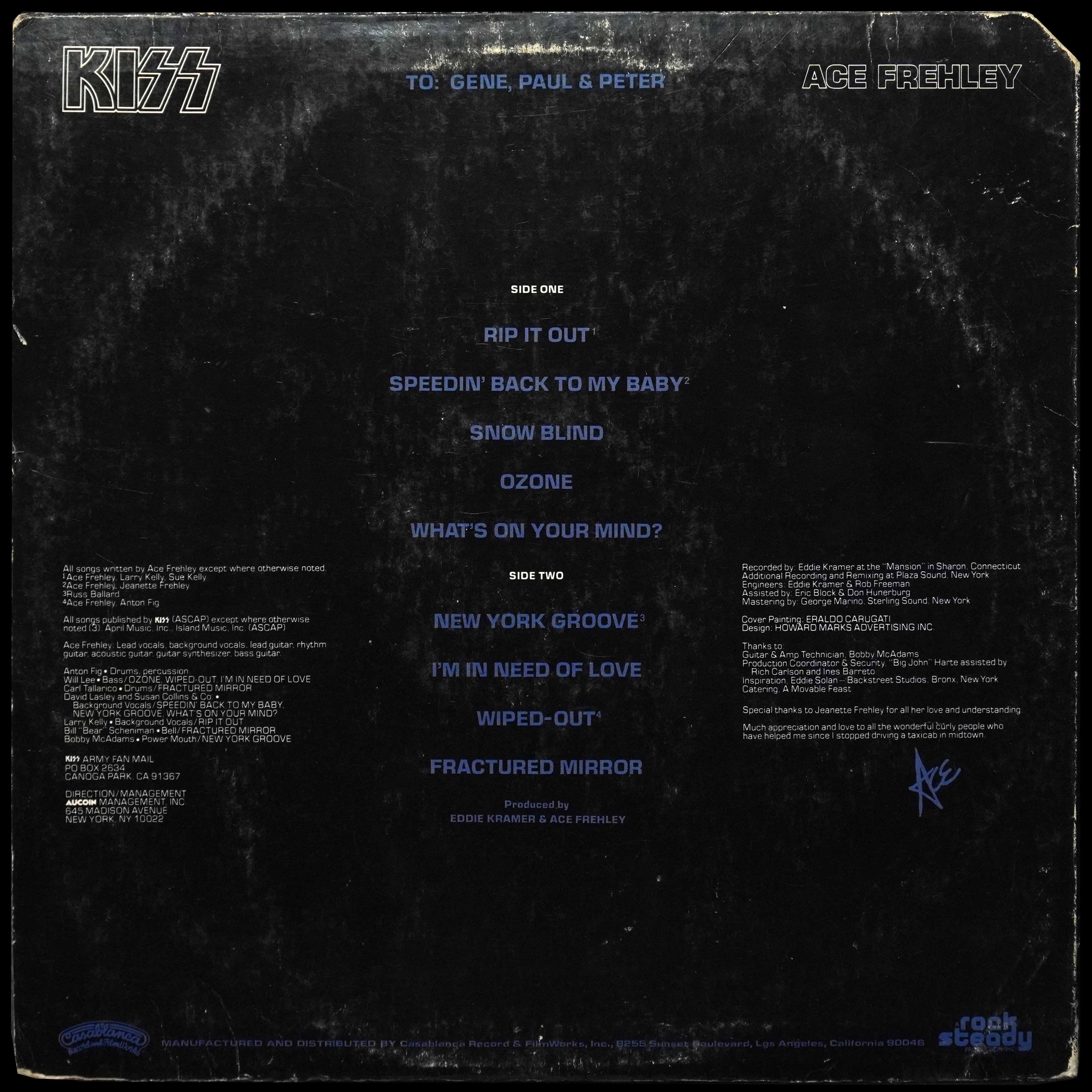 LP Kiss — Ace Frehley фото 2