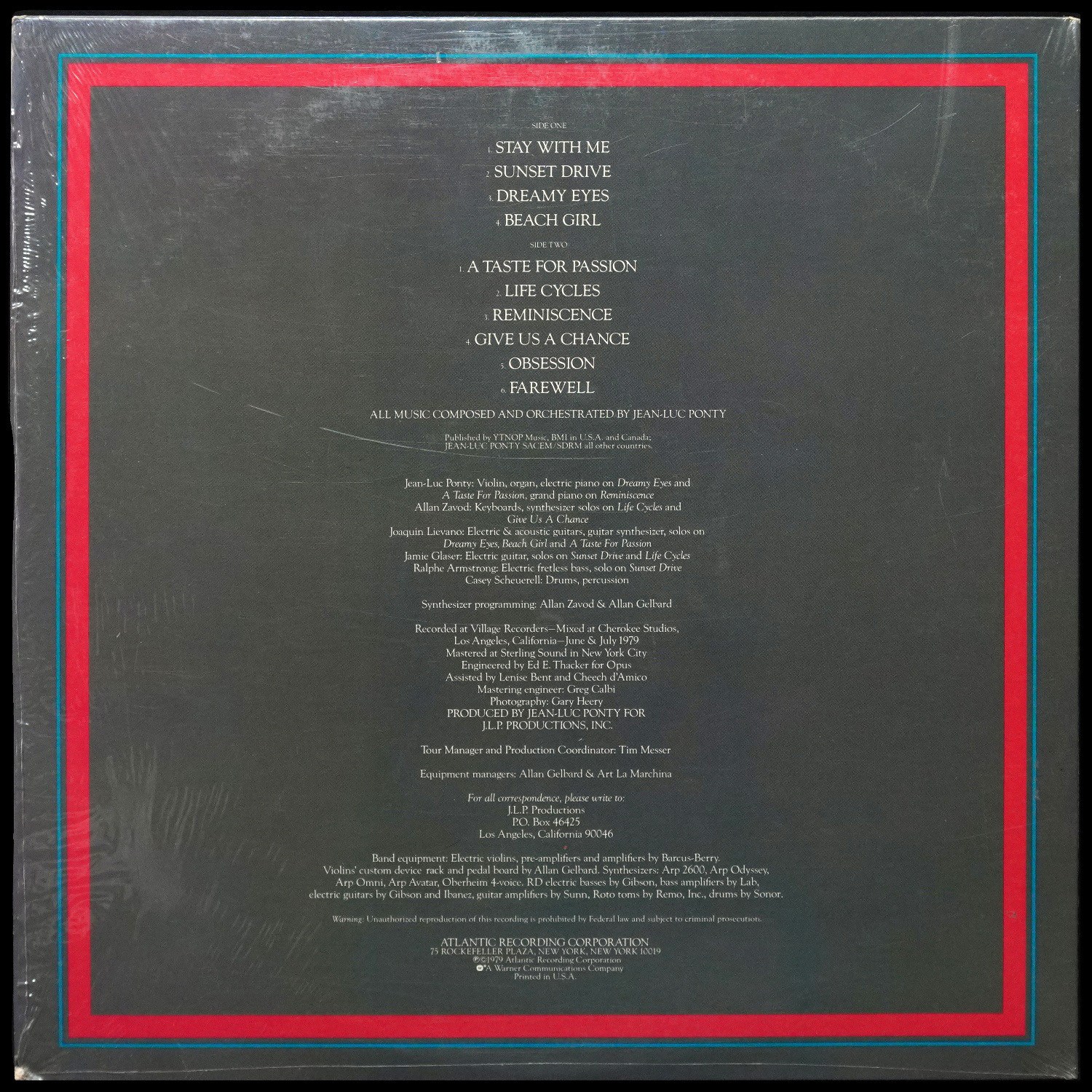 LP Jean-Luc Ponty — A Taste For Passion фото 2