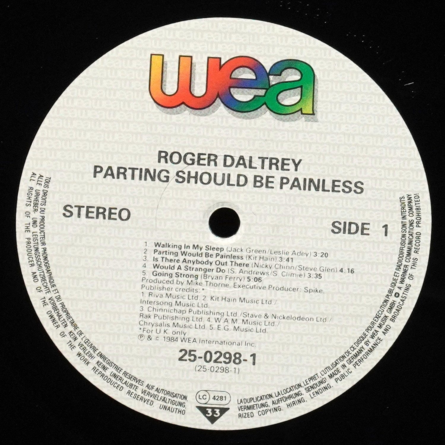 LP Roger Daltrey — Parting Should Be Painless фото 3