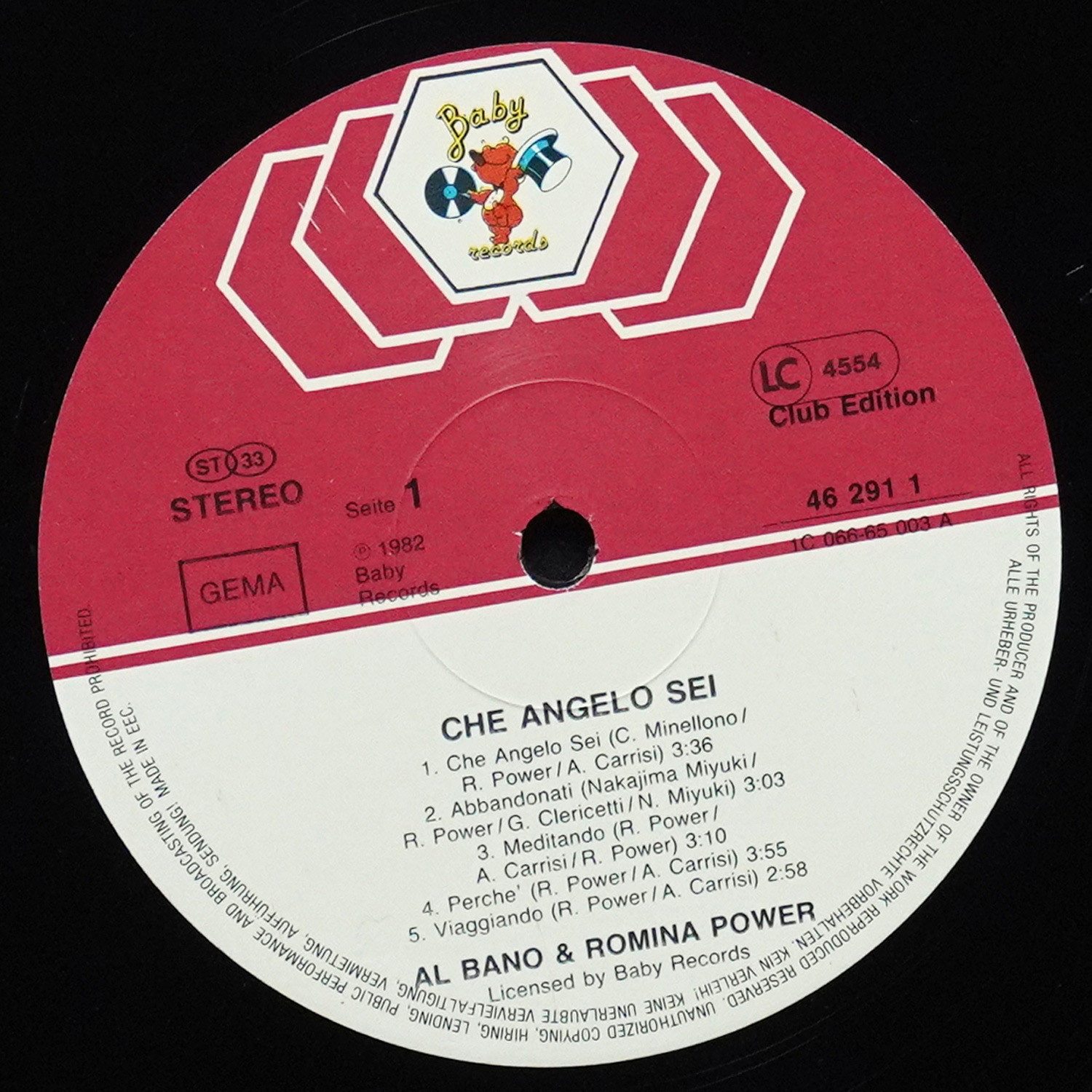 LP Al Bano — Che Angelo Sei (клубное издание) фото 2