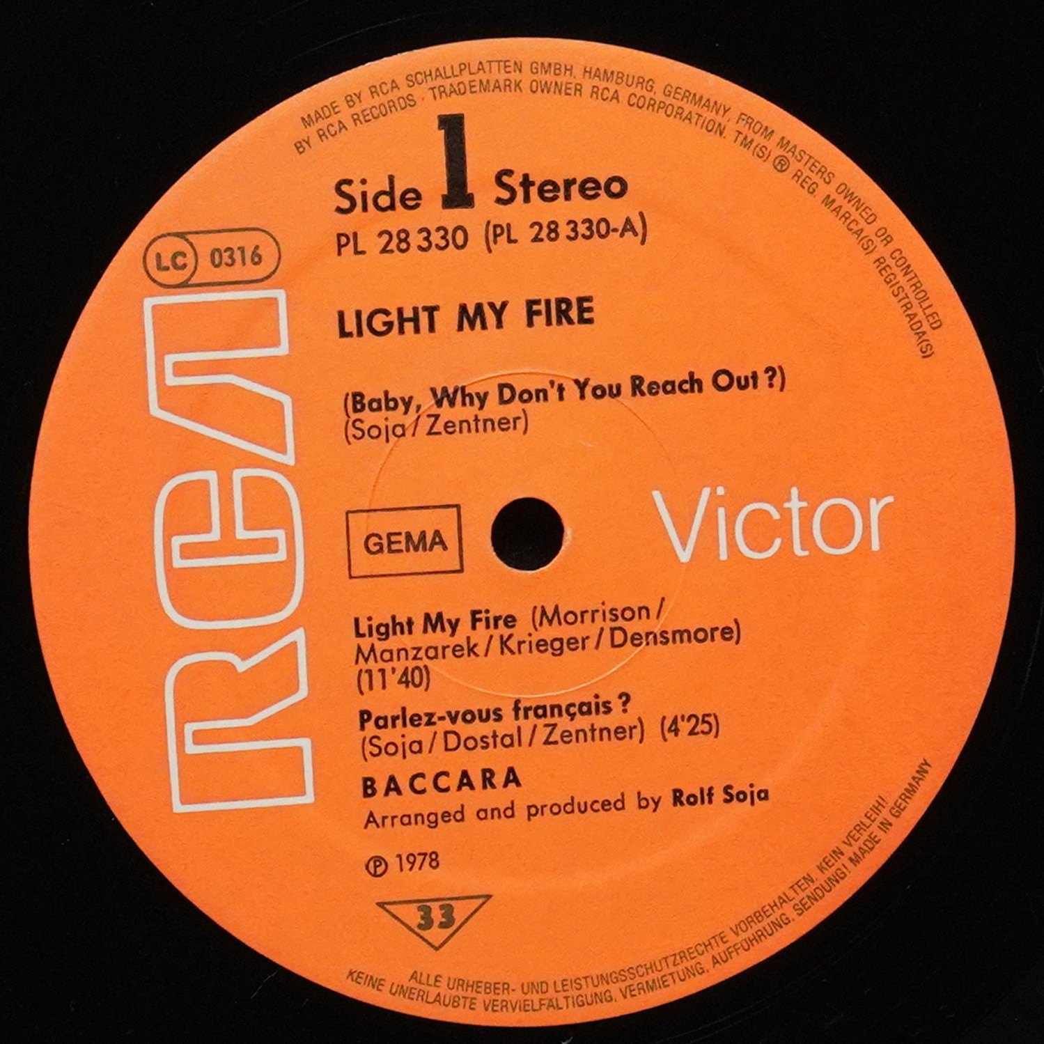 LP Baccara — Light My Fire фото 3