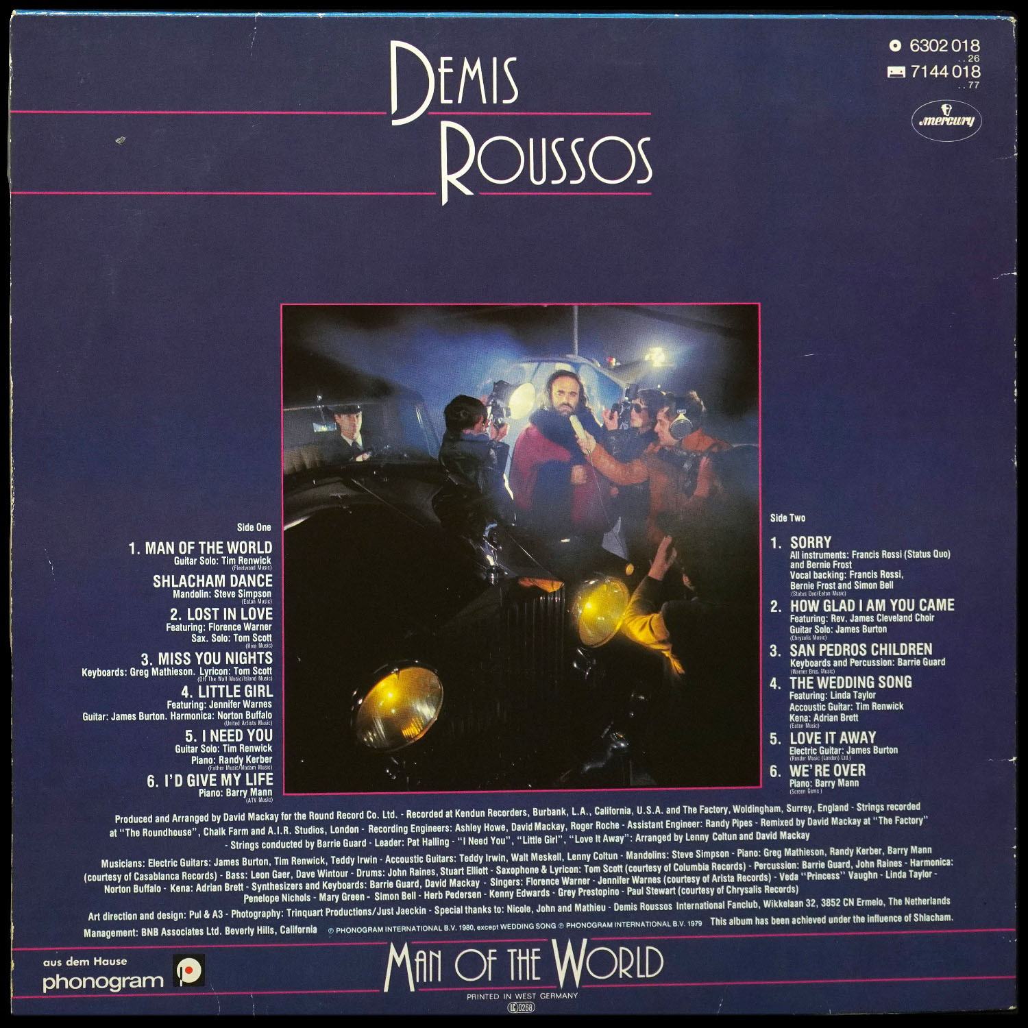 LP Demis Roussos — Man Of The World фото 2
