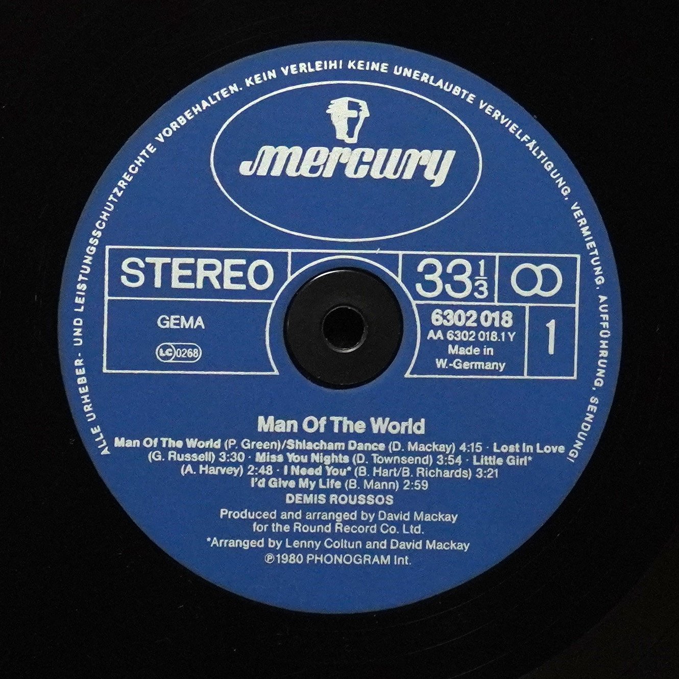 LP Demis Roussos — Man Of The World фото 3