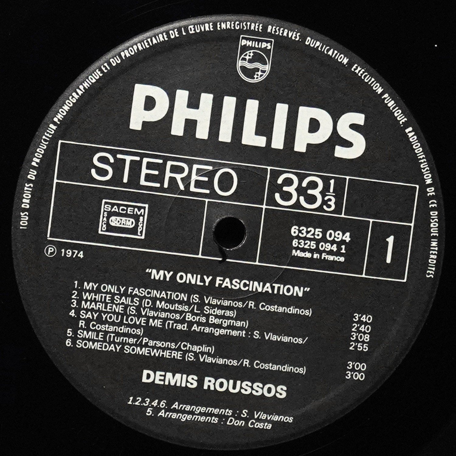 LP Demis Roussos — My Only Fascination фото 2
