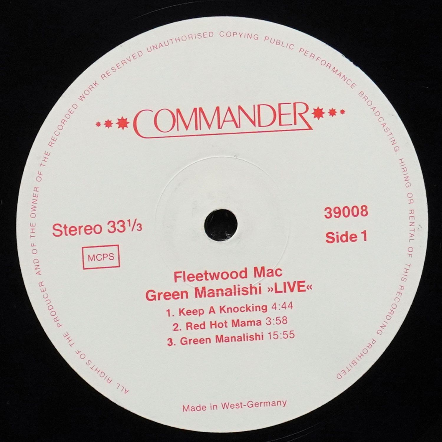 LP Fleetwood Mac — Green Manalishi "Live" фото 3