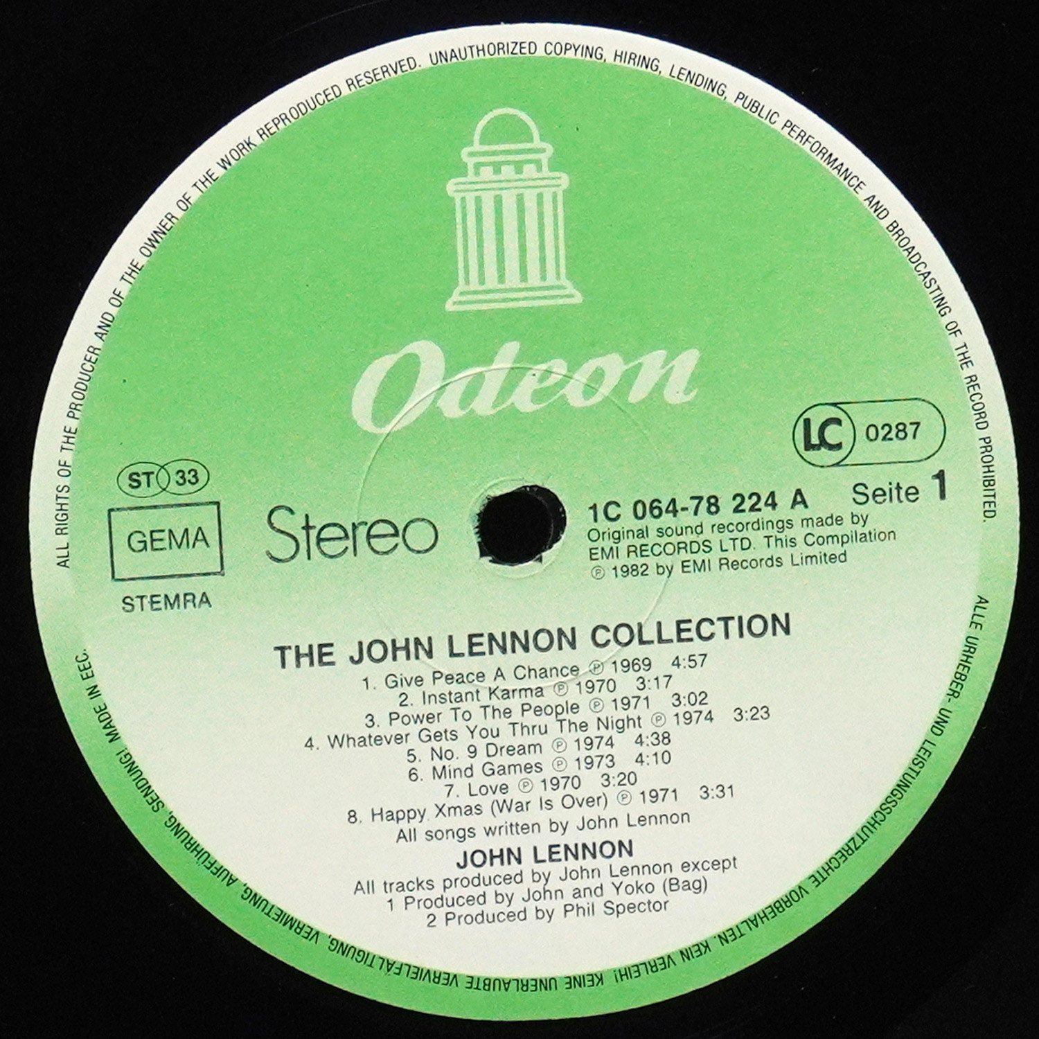 LP John Lennon — John Lennon Collection фото 3