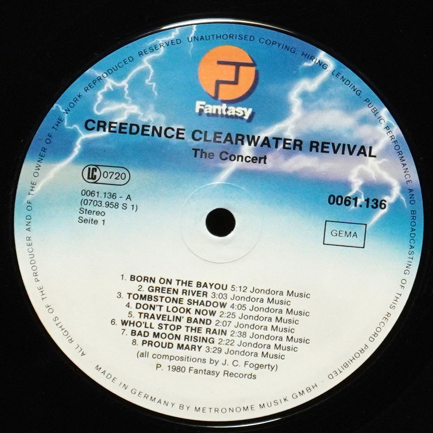 LP Creedence Clearwater Revival — Concert фото 2