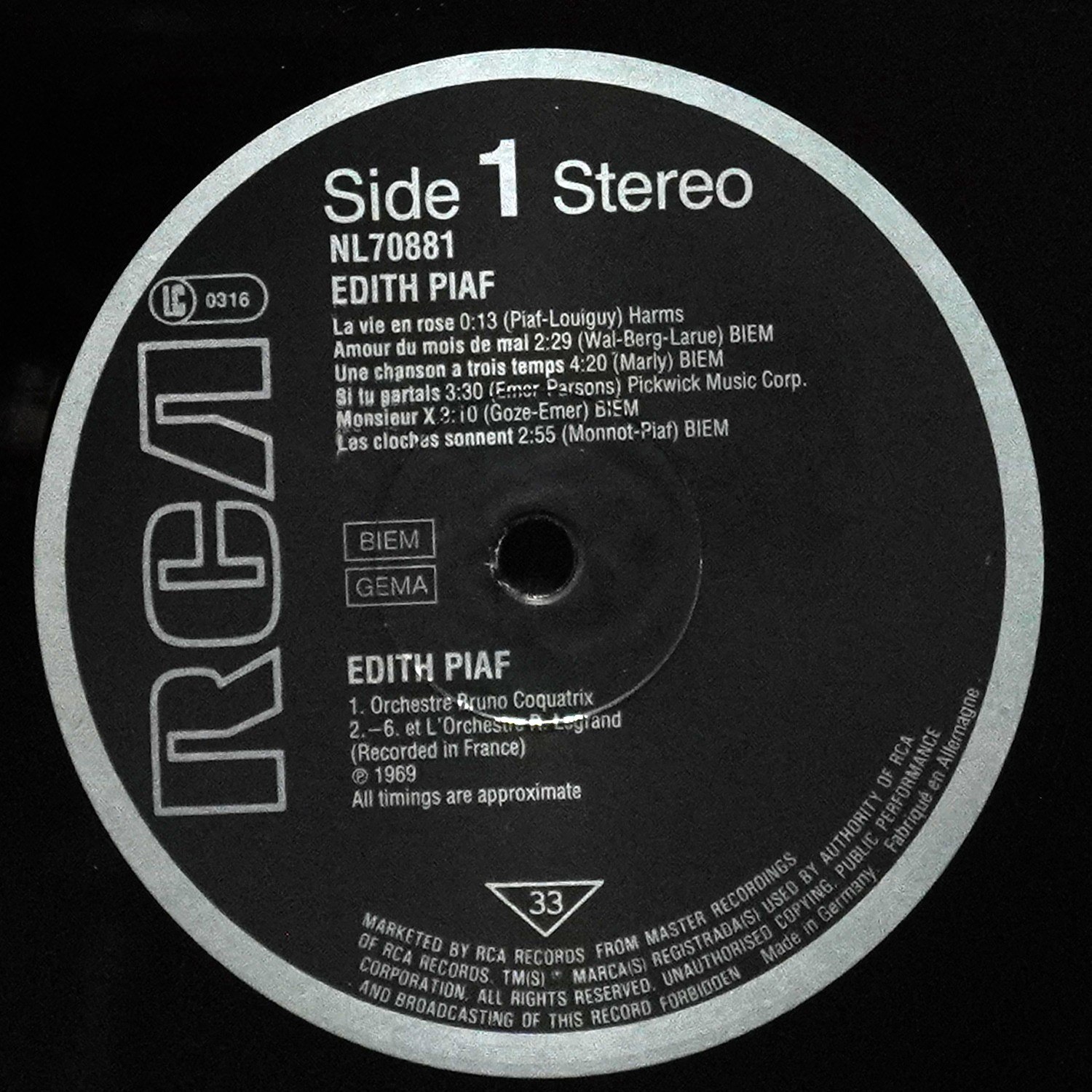 LP Edith Piaf — Edith Piaf фото 2