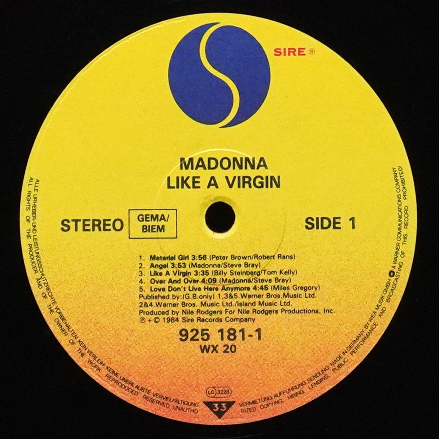 LP Madonna — Like A Virgin фото 3
