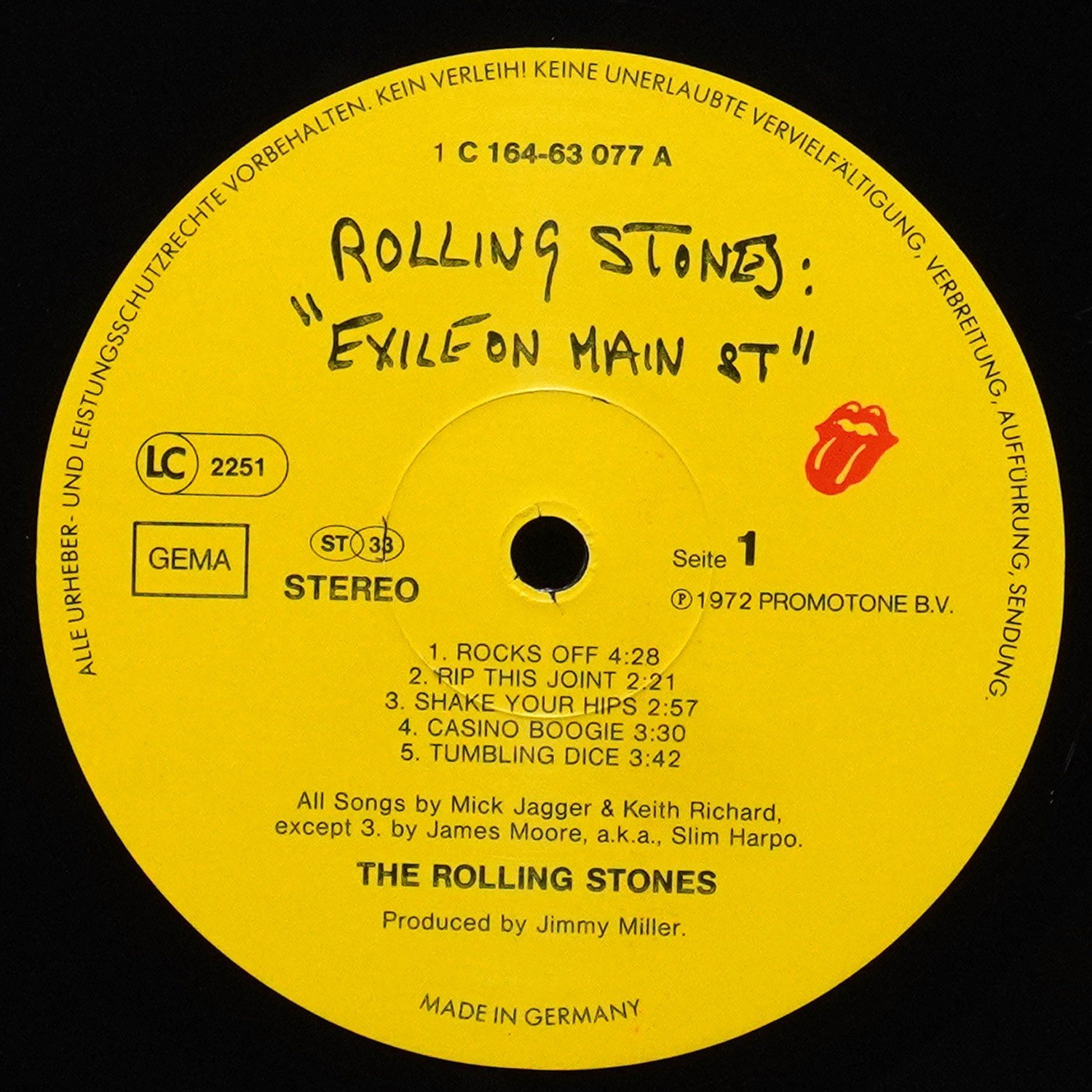 LP Rolling Stones — Exile On Main St (2LP) фото 4