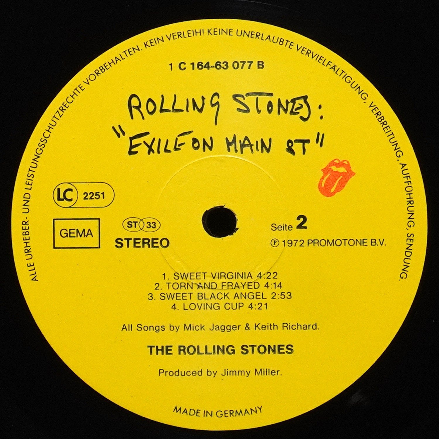 LP Rolling Stones — Exile On Main St (2LP) фото 5