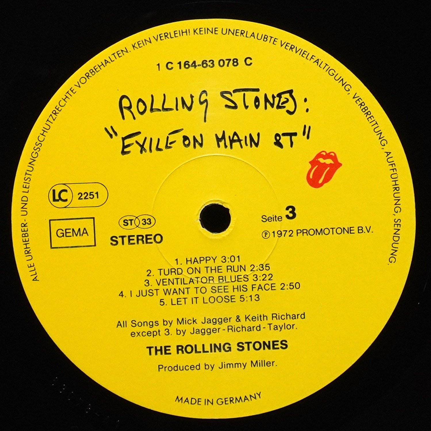 LP Rolling Stones — Exile On Main St (2LP) фото 6