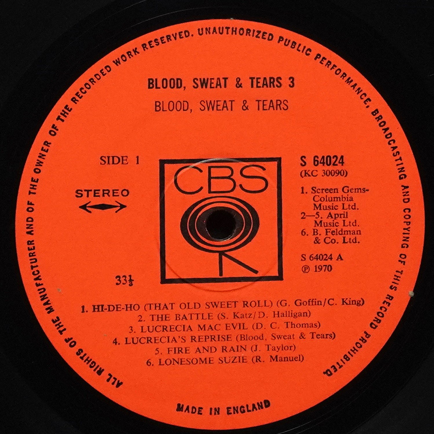 LP Blood, Sweat And Tears — 3 фото 3