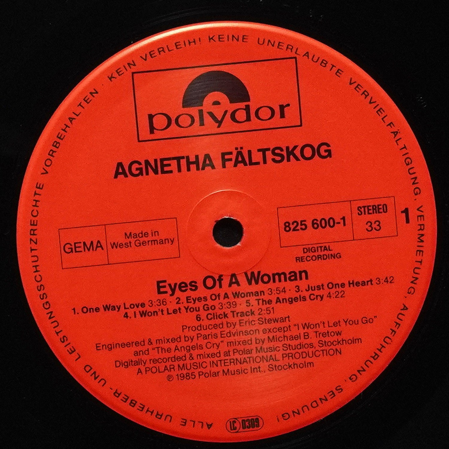 LP Agnetha Faltskog — Eyes Of A Woman фото 2