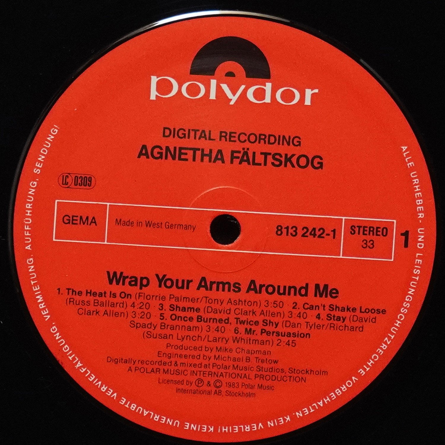 LP Agnetha Faltskog — Wrap Your Arms Around Me фото 2