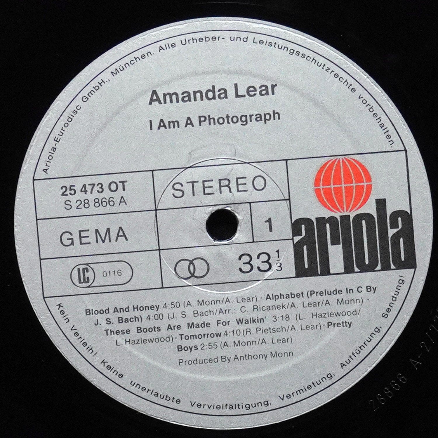 LP Amanda Lear — I Am A Photograph фото 3