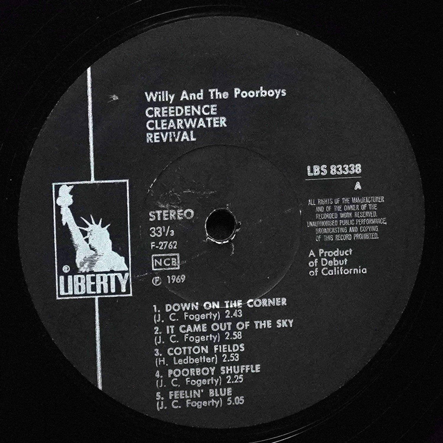 LP Creedence Clearwater Revival — Willy And The Poor Boys фото 2