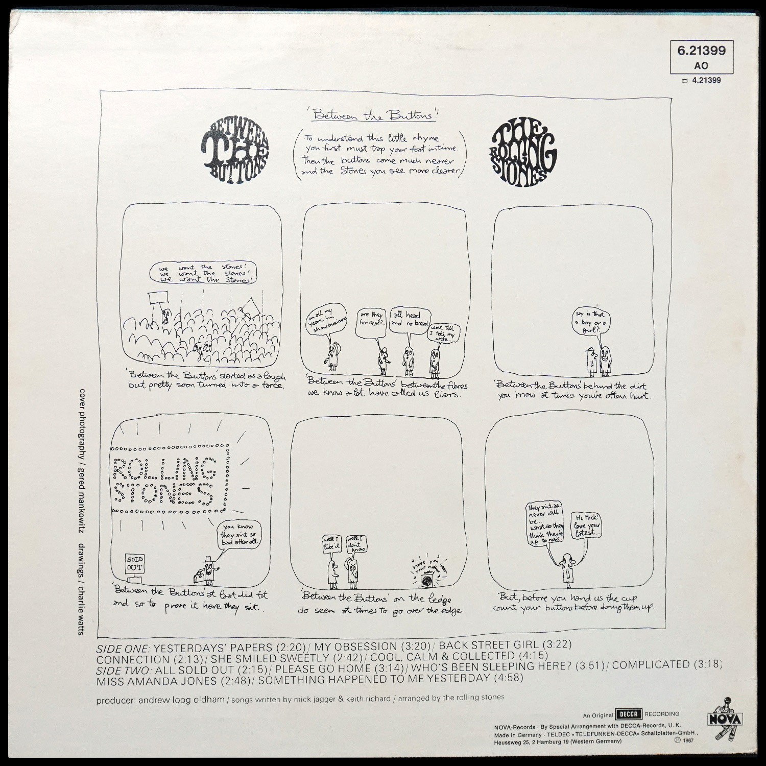 LP Rolling Stones — Between The Buttons фото 2