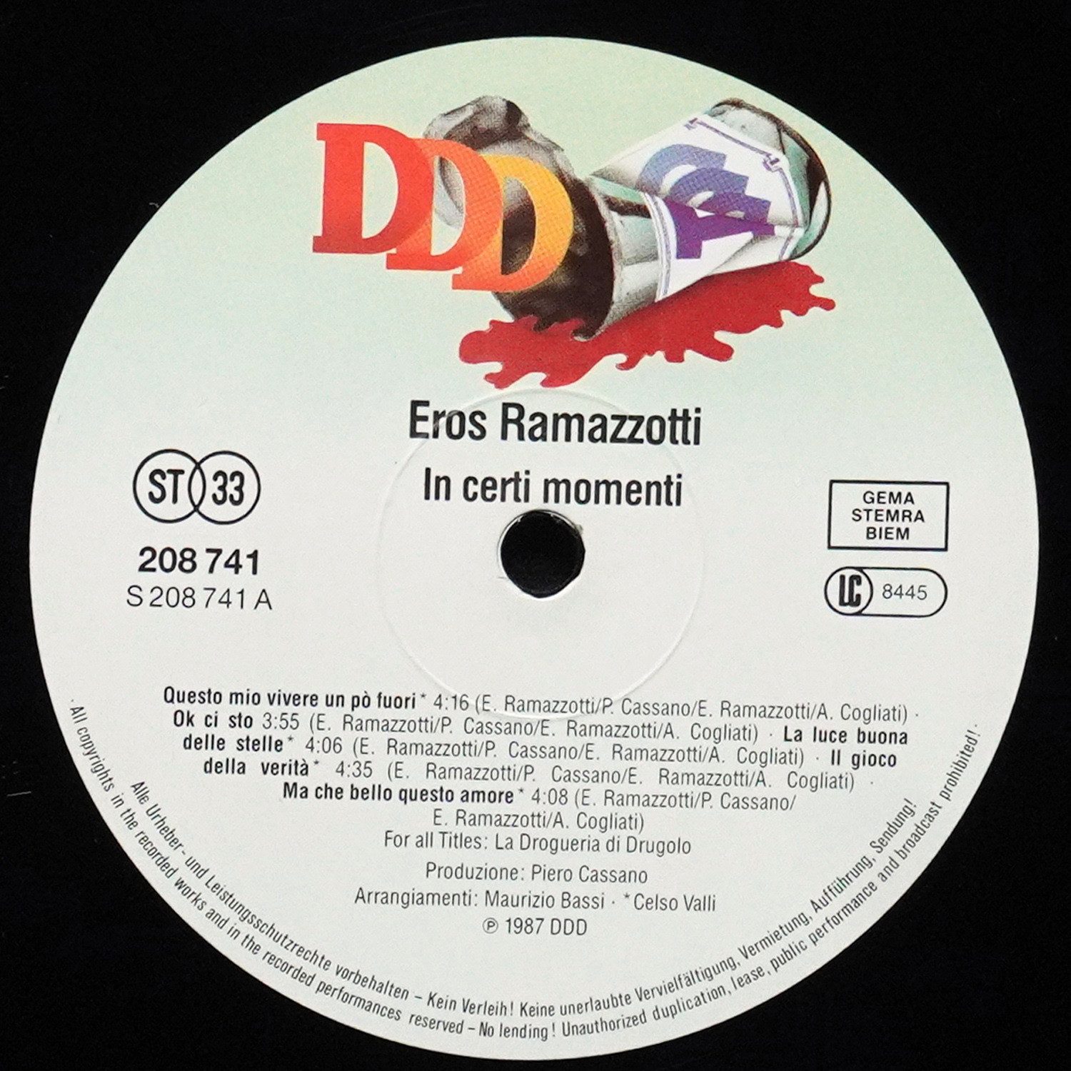 LP Eros Ramazzotti — In Certi Momenti фото 2