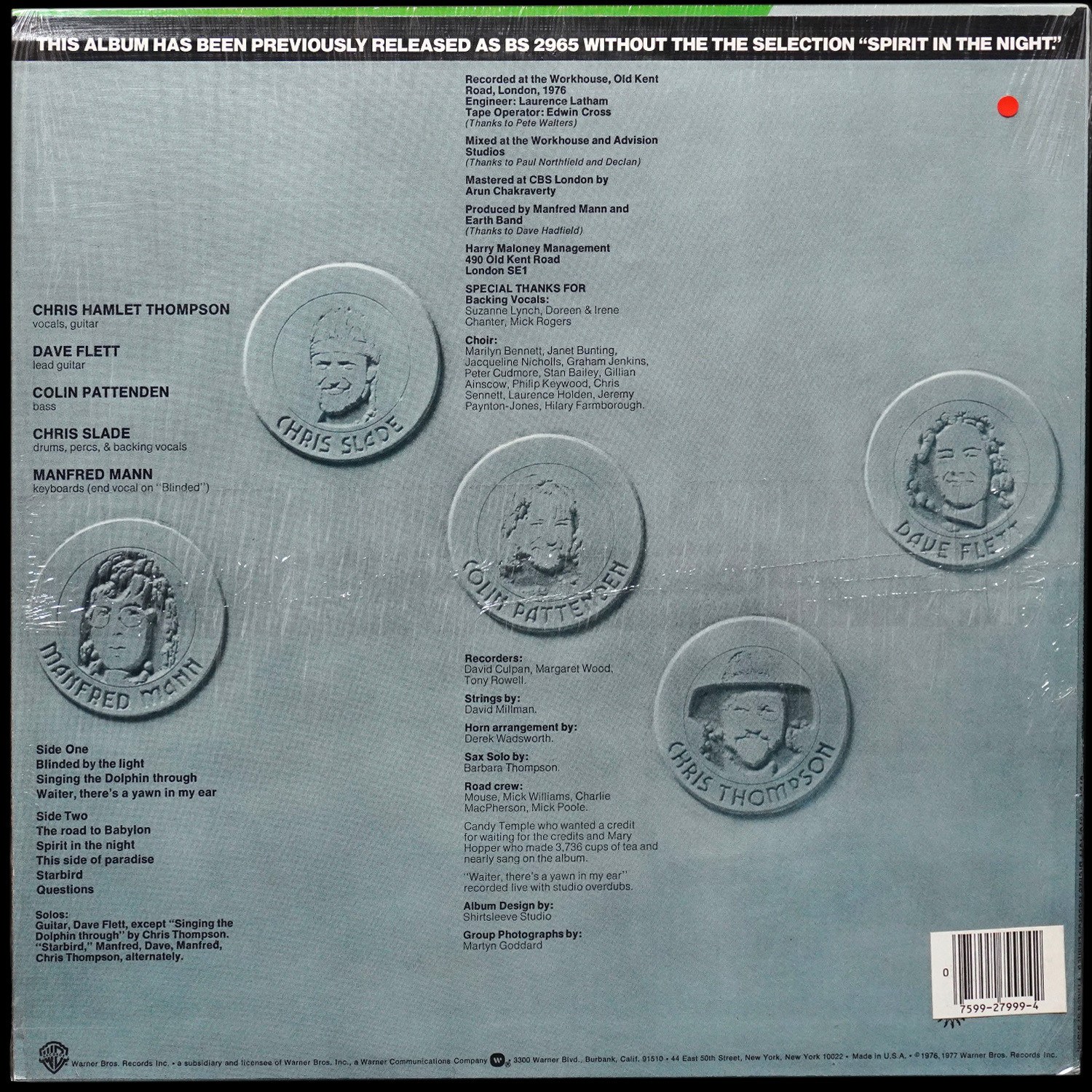 LP Manfred Mann's Earth Band — Roaring Silence фото 2