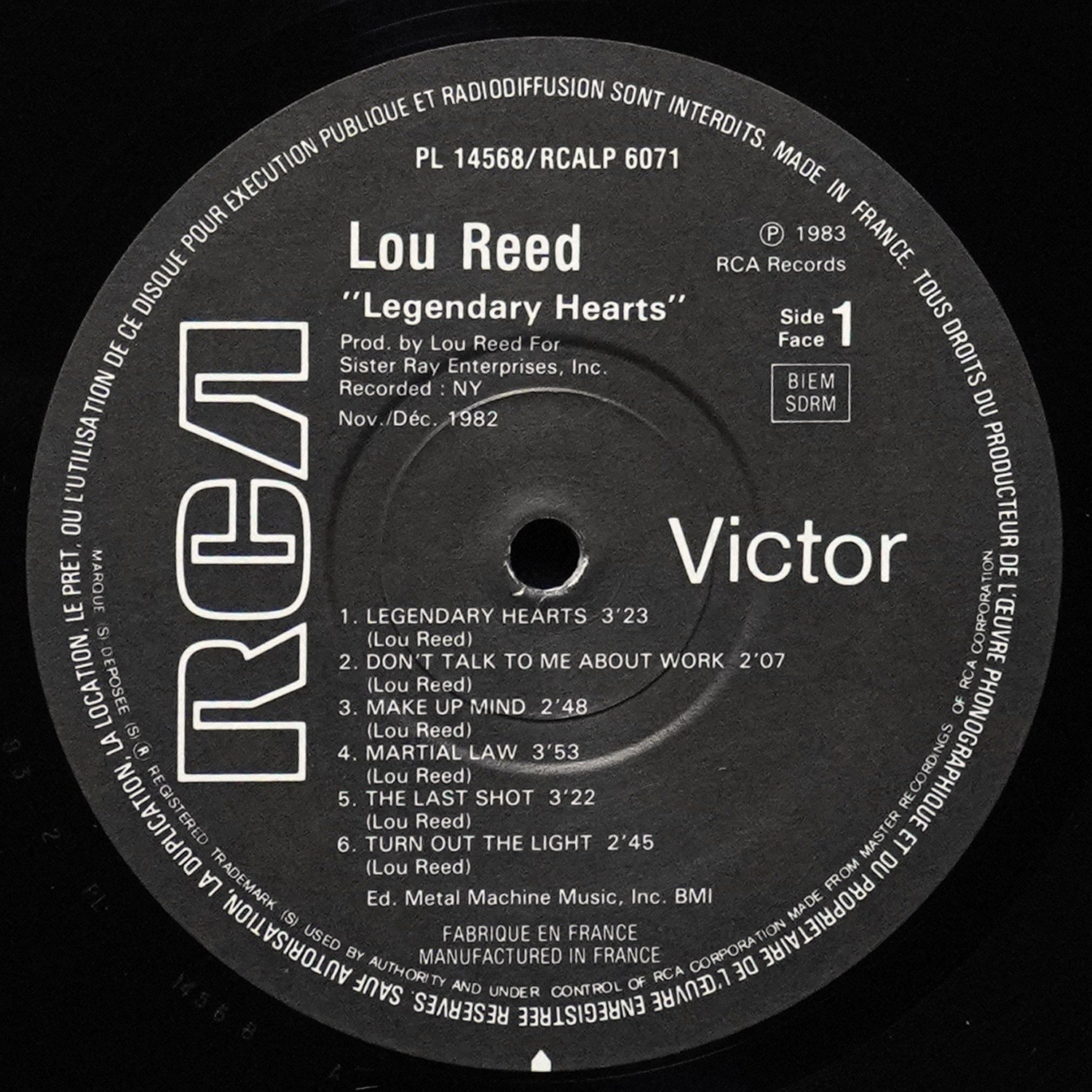 LP Lou Reed — Legendary Hearts фото 3