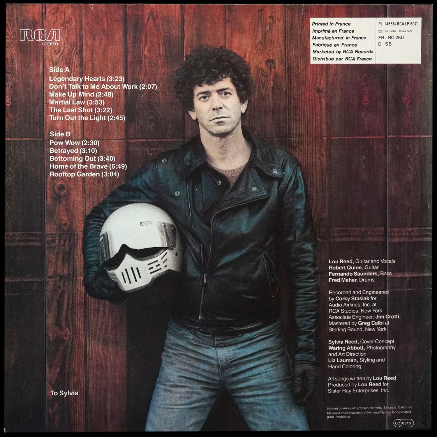 LP Lou Reed — Legendary Hearts фото 2