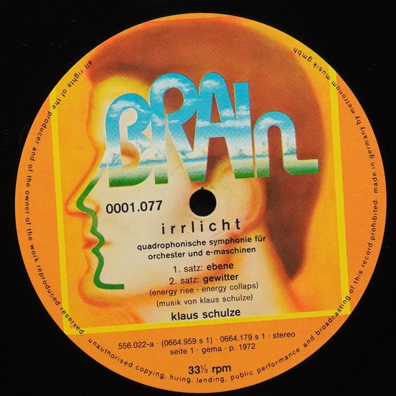LP Klaus Schulze — Irrlicht фото 3
