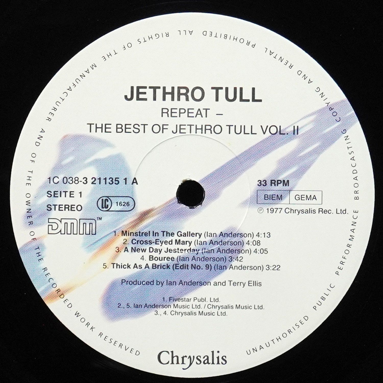 LP Jethro Tull — Repeat - The Best Of Jethro Tull Vol.II фото 3